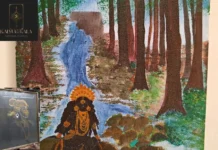 Handmade Painting of Lord Krishna Featuring Divine Artistic Detail and Spiritual Elegance